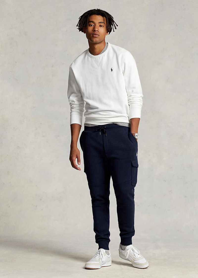 Spodnie Polo Ralph Lauren Męska Granatowe Double-Knit Cargo Jogger 193482-ZVH